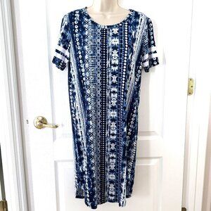 Blue Print Dress by Bobbie Brooks
